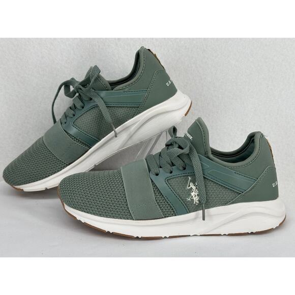 US Polo Assn Women's Green Mesh Sneakers Tennis Shoes Runners 7 - Picture 2 of 10